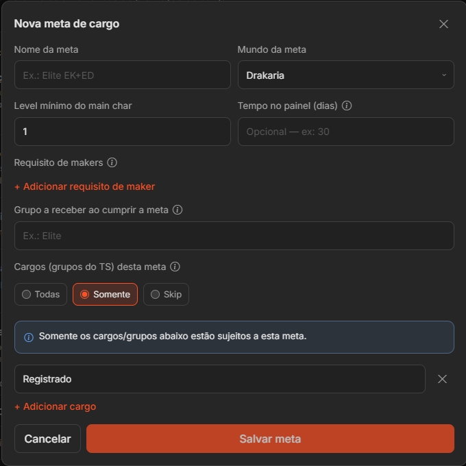Meta de cargo